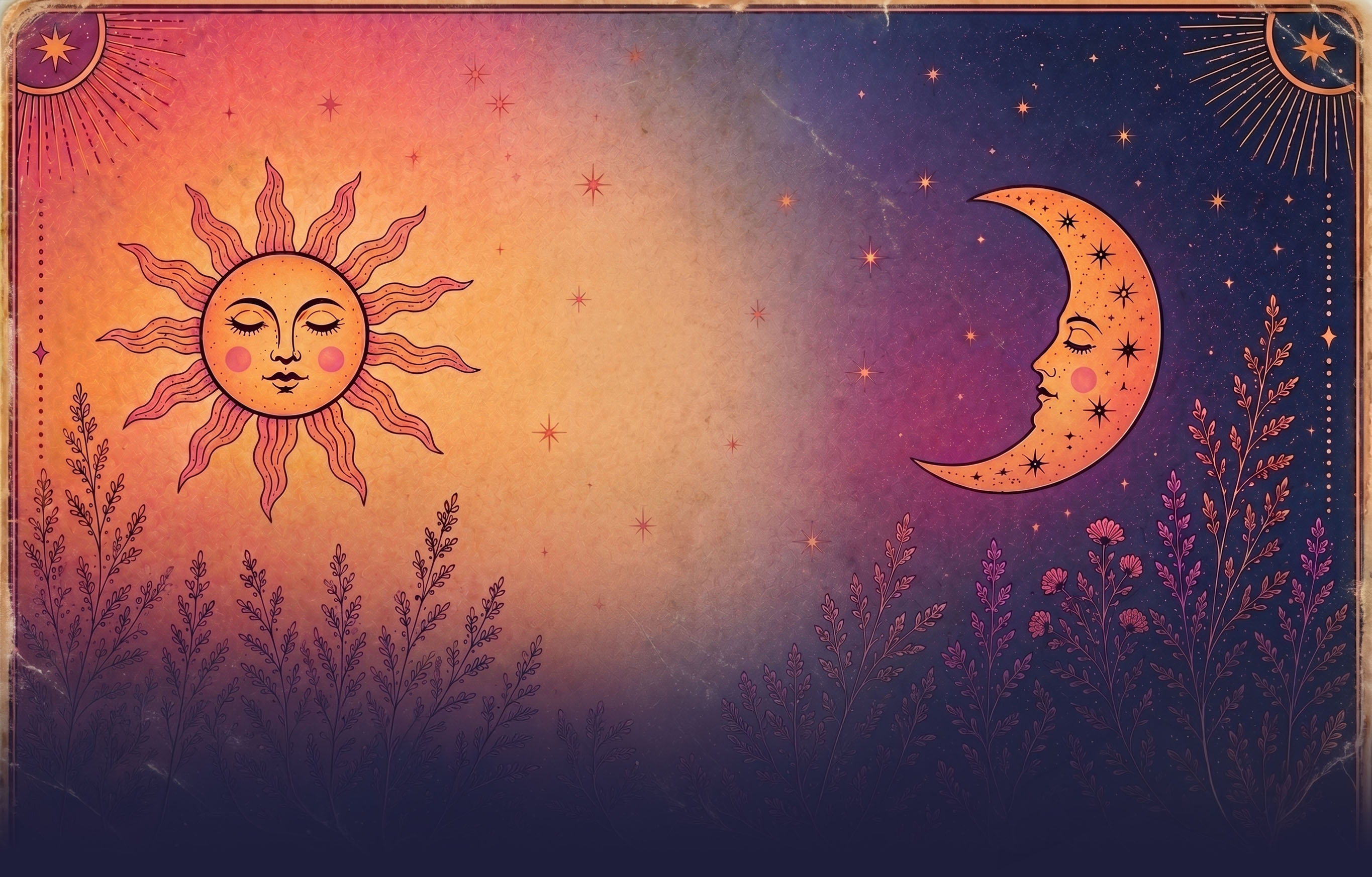Bangers' Arcana — sun and moon at twilight